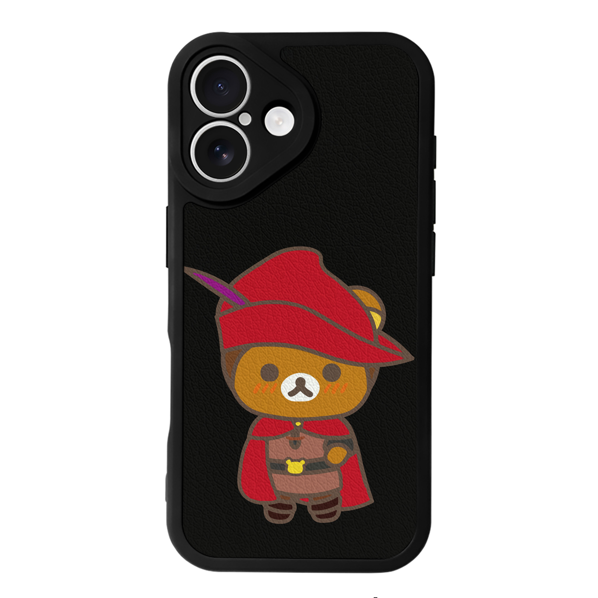 （画像用） リラックマ リラックマ キイロイトリ Rilakkuma Korilakkuma Kiiroitori 【iPhone 16シリーズ対応】シリコンスマホケース（レザー調） 材質：シリコン